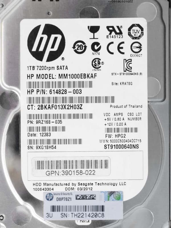 Жесткий диск HP 390158-022 1Tb SATAII 2,5" HDD