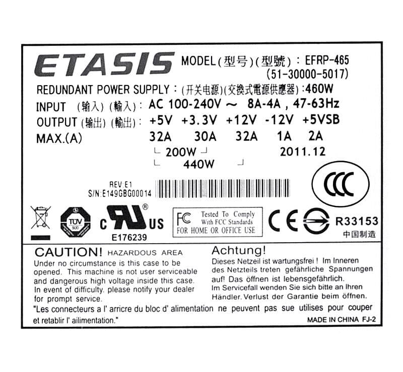 Резервный Блок Питания Infortrend EFRP-465 460W