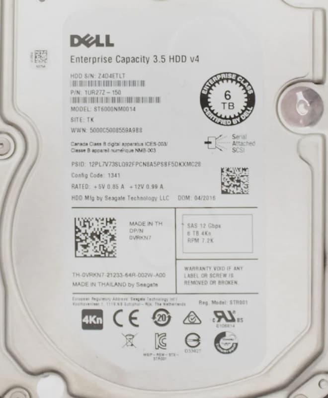 Жесткий Диск Dell 1UR27Z-150 6Tb SAS 3.5" HDD