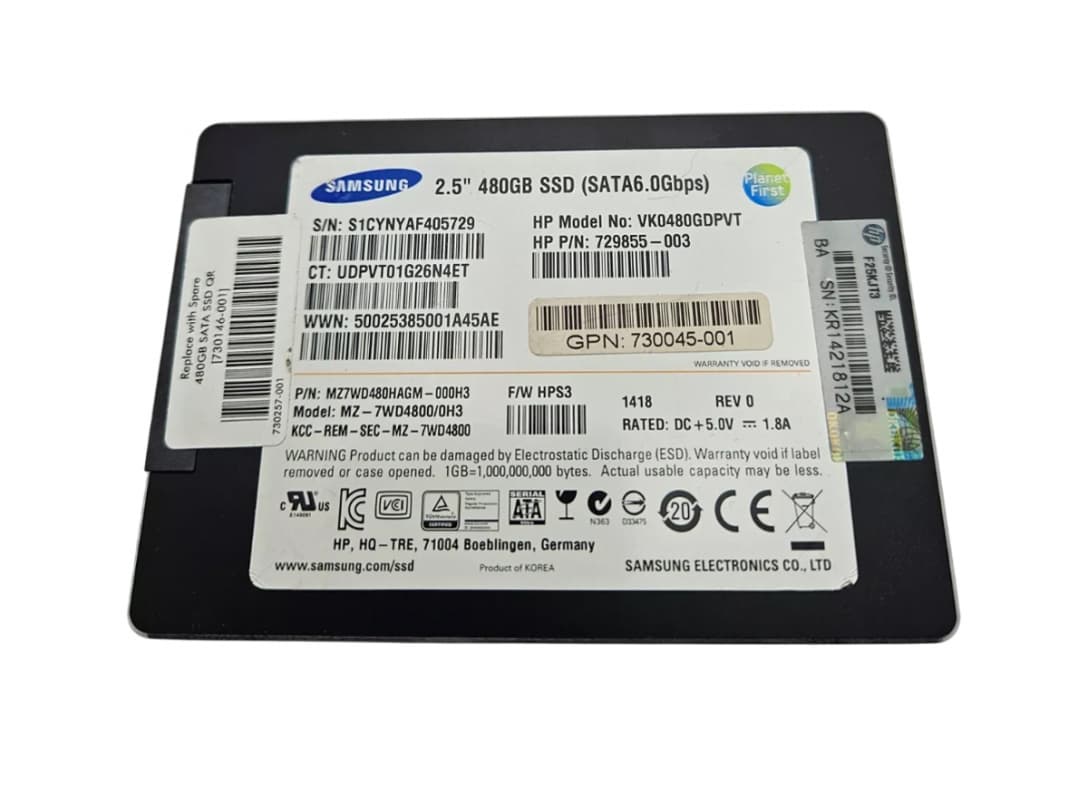 Жесткий диск HP 730045-001 480Gb SATAIII 2,5" SSD