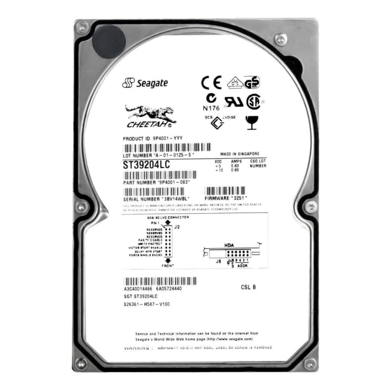 Жесткий диск Seagate ST39204LC 9,2Gb 10000 U160SCSI 3.5" HDD