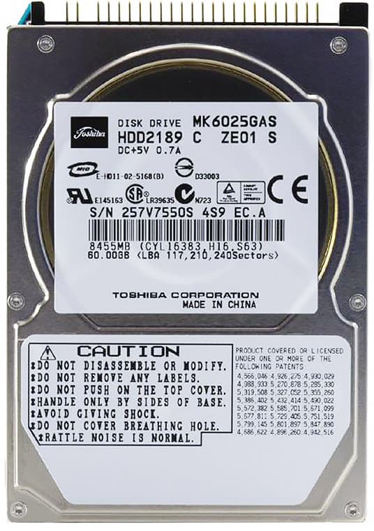 Жесткий диск Toshiba HDD2189 60Gb 4200 IDE 2,5" HDD