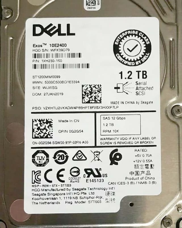 Жесткий диск Dell 1XH230-150 1,2Tb 10000 SAS 2,5" HDD