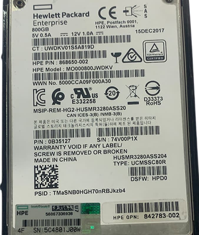 Жесткий диск HP 842783-002 800Gb SAS 2.5" SSD