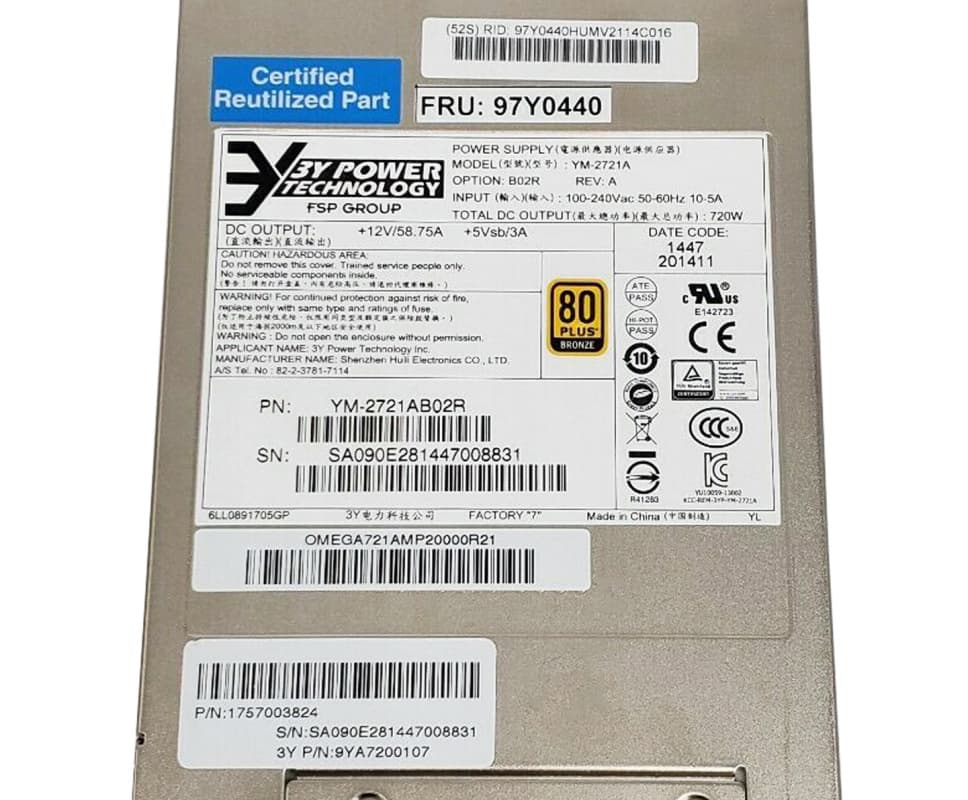 Резервный Блок Питания 3Y Power  1757003824 720W