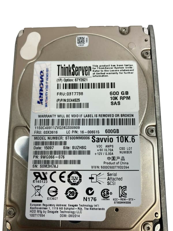 Жесткий диск Lenovo 67Y2621 600Gb 10000 SAS 2,5" HDD