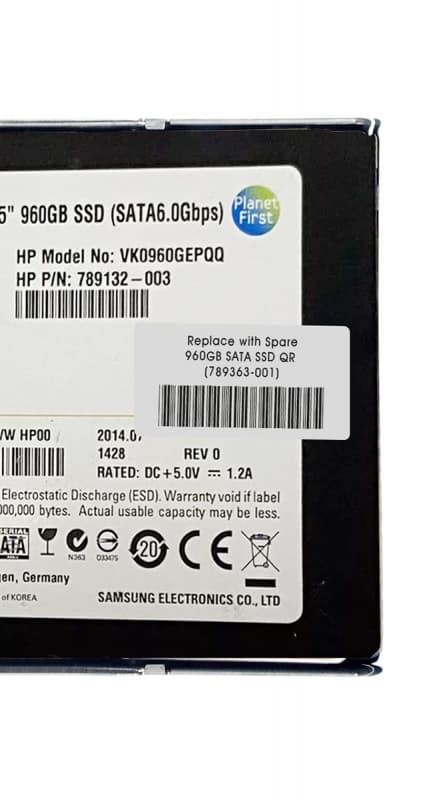 Жесткий Диск HP 789363-001 960Gb SATAIII 2.5" SSD