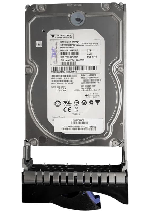 Жесткий диск IBM 00AR486 3Tb 7200 SAS 3,5" HDD
