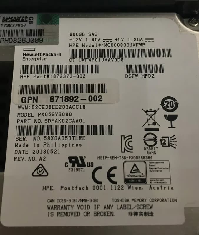 Жесткий диск HP 871892-002 800Gb SAS 3.5" SSD