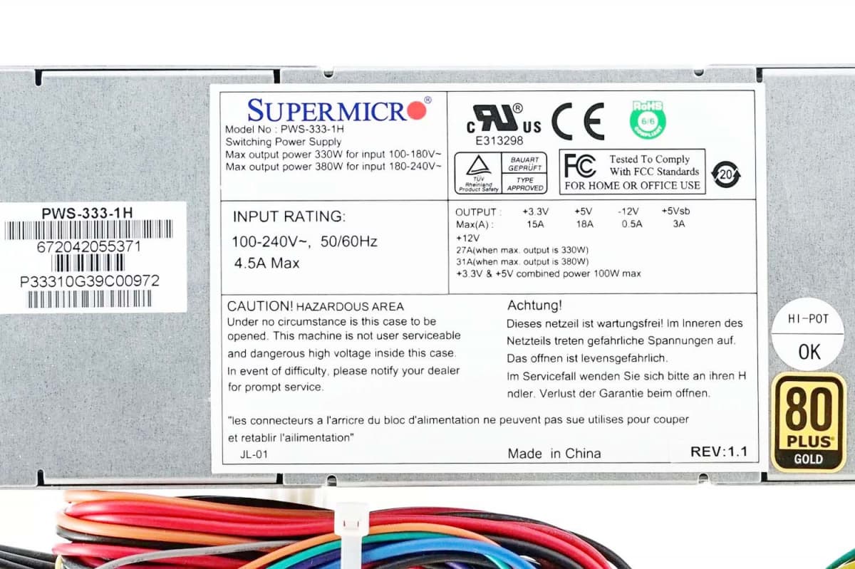 Резервный Блок Питания SuperMicro 672042055371 380W