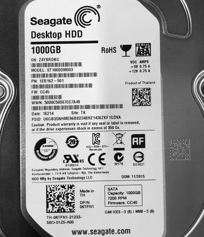 Жесткий диск Dell 1ER162-501 1Tb  SATAIII 3,5" HDD