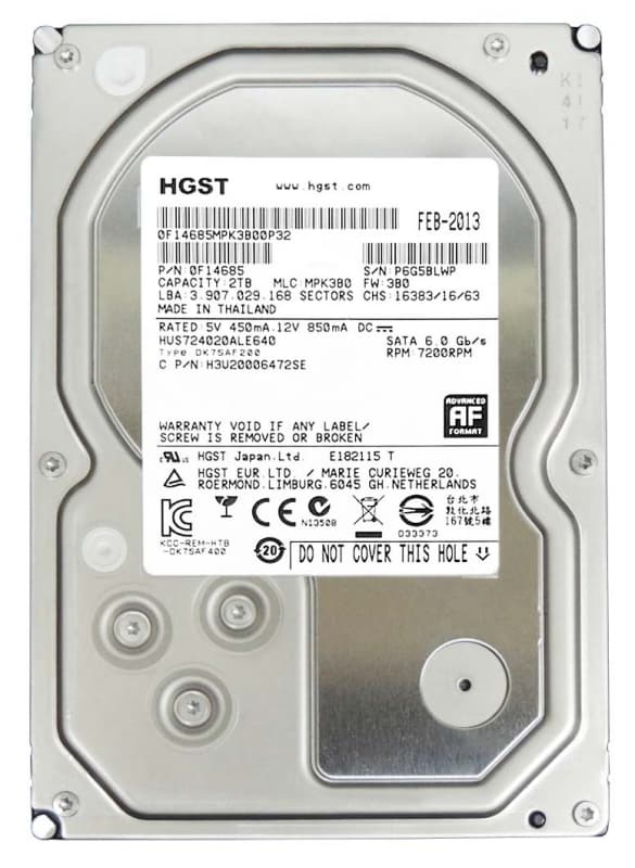 Жесткий диск Hitachi H3U20006472SE 2Tb  SATAIII 3,5" HDD
