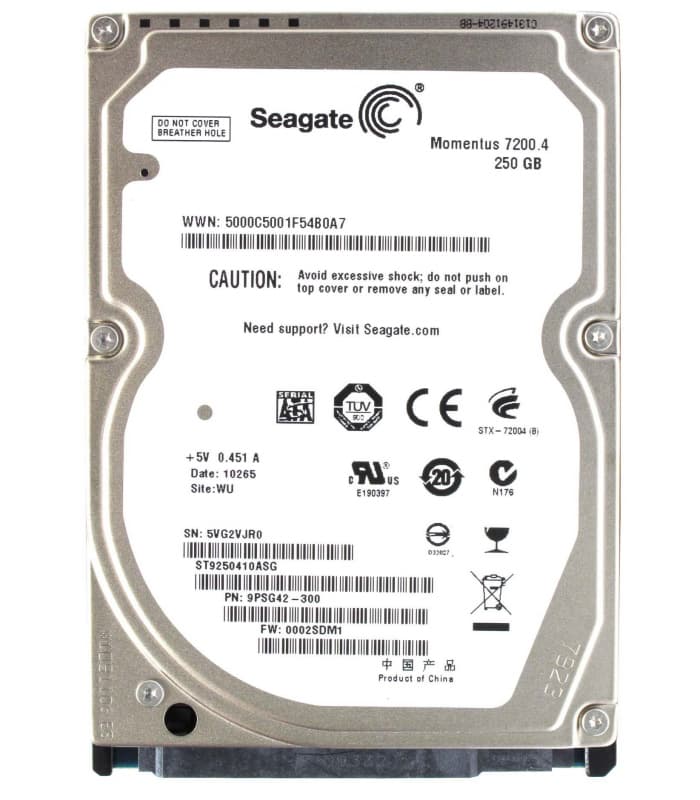 Жесткий Диск Seagate ST9250410ASG 250Gb 7200 SATAII 2,5" HDD