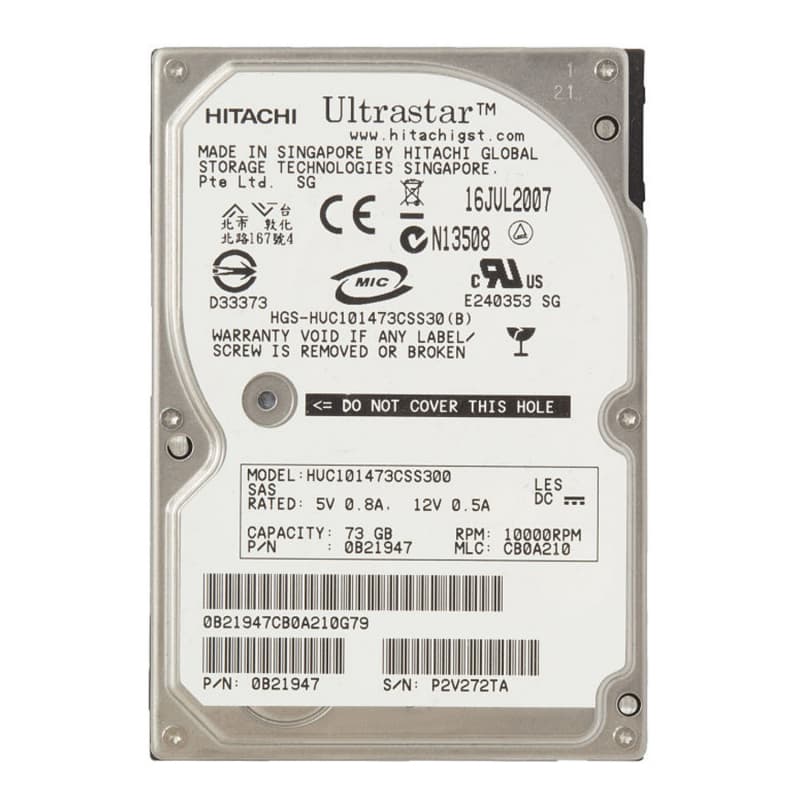 Жесткий диск Hitachi HUC101473CSS300 73Gb  SAS 2,5" HDD