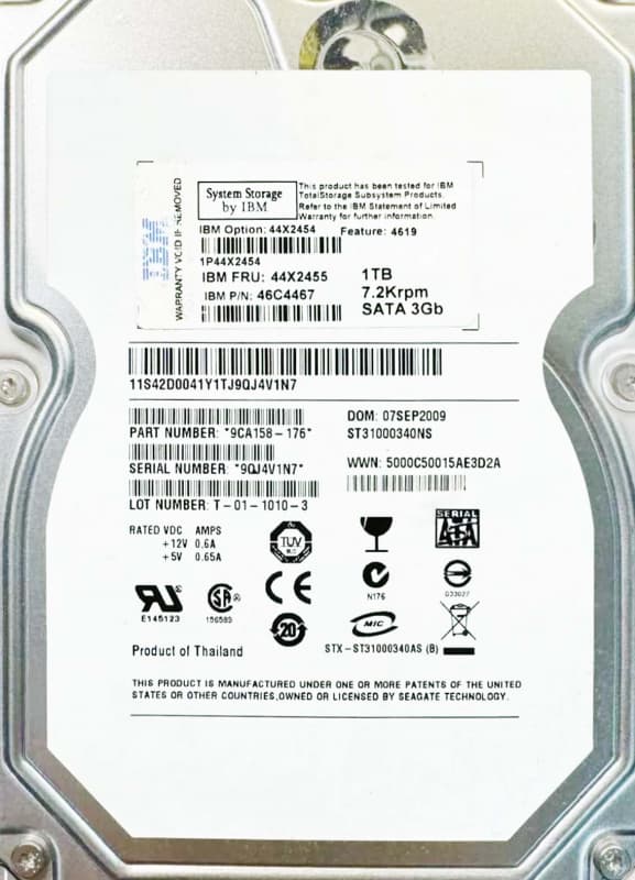 Жесткий диск IBM 44X2454 1Tb  Fibre Channel  3,5" HDD