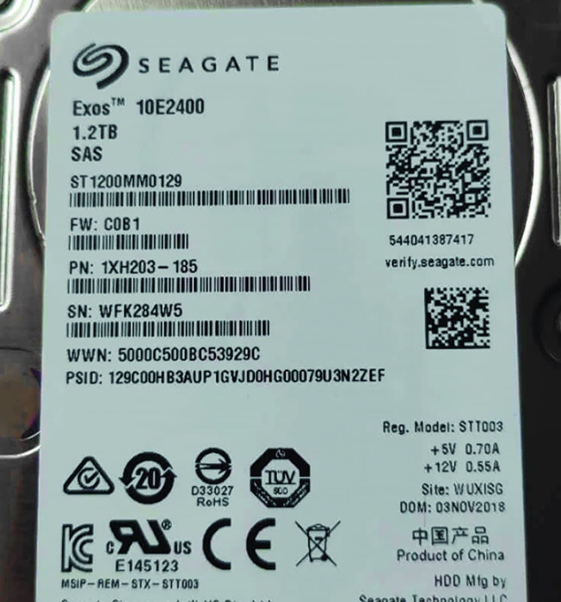 Жесткий диск Seagate 1,2Tb 10000 SAS 2.5" HDD ST1200MM0129