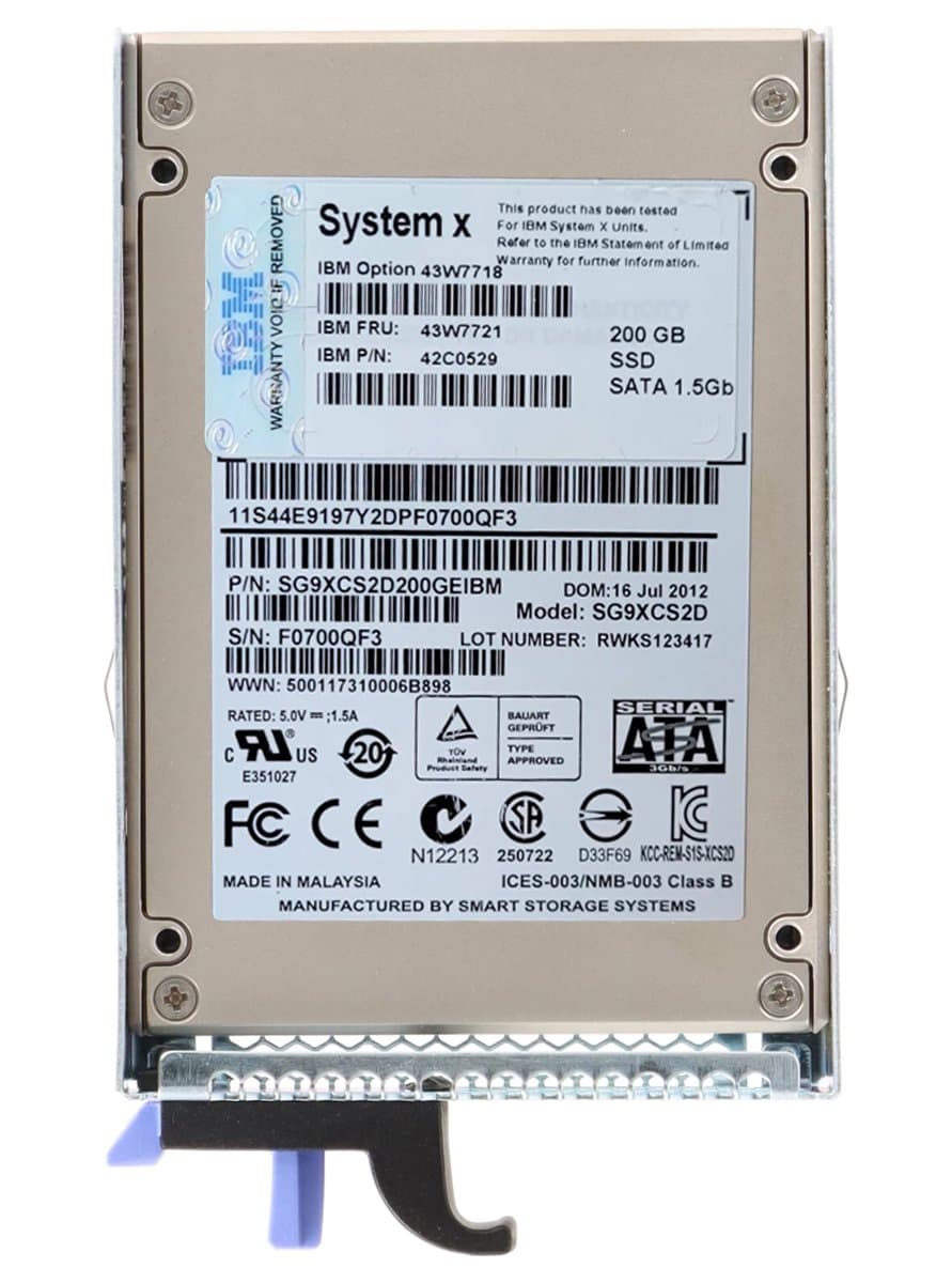 Жесткий диск IBM 200Gb  SATAII 2.5" SSD 44E9197