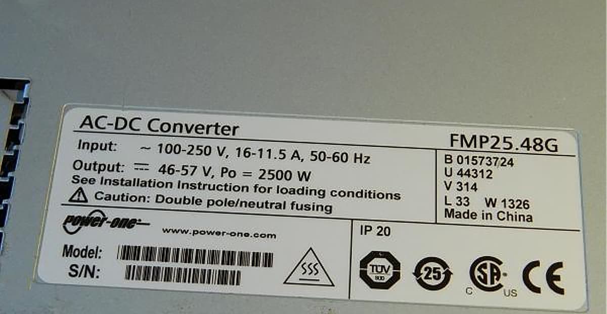 Блок Питания Power-one FMP25.48G 2500W