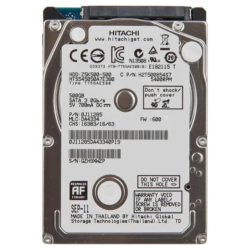 Жесткий диск Hitachi H2T500854S7 500Gb 5400 SATAII 2,5" HDD