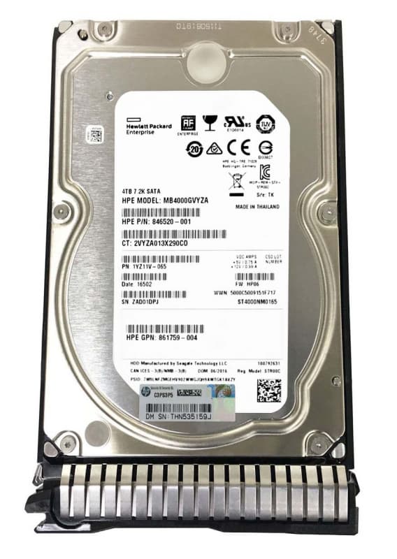 Жесткий диск HP 862139-001 4Tb 7200 SATAIII 3.5" HDD