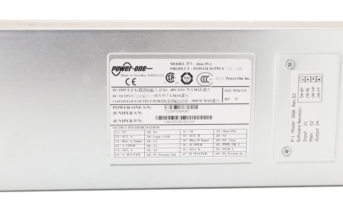 Блок Питания Juniper 740-025782 3000W