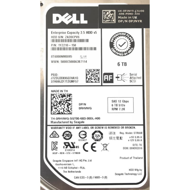 Жесткий Диск Dell 0RHVWG 6Tb SAS 3.5" HDD