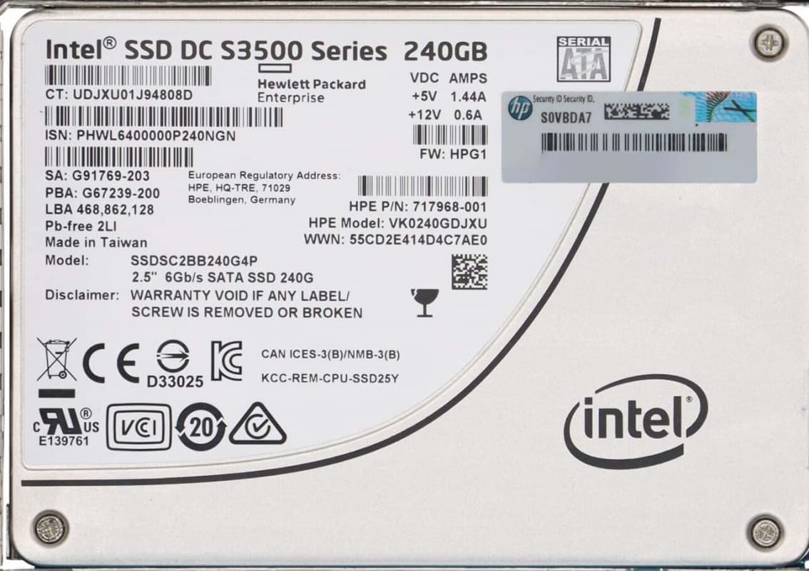 Жесткий диск HP 728737-B21 240Gb  SATAIII 3,5" SSD