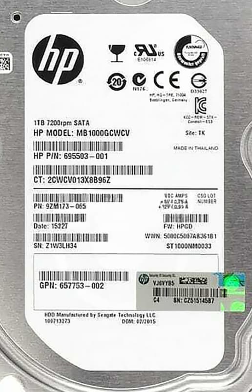 Жесткий диск HP 657753-001 1Tb 7200 SATAIII 3.5" HDD