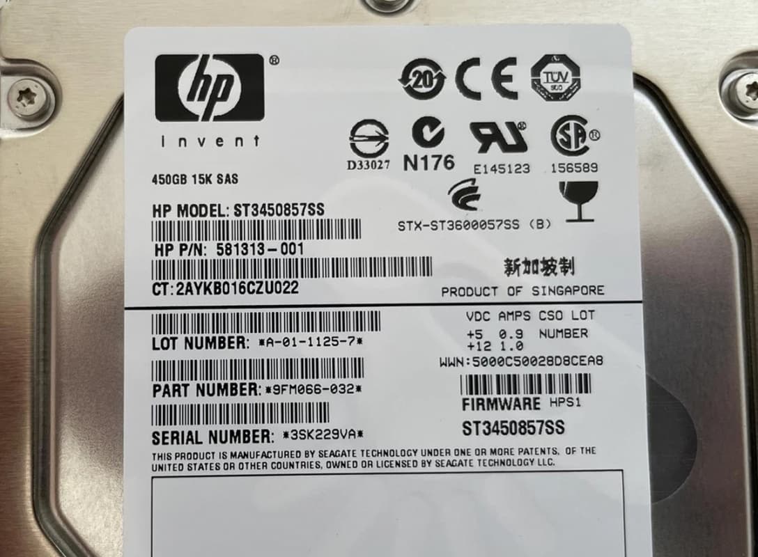 Жесткий диск HP 9FM066-032 450Gb SAS 3,5" HDD