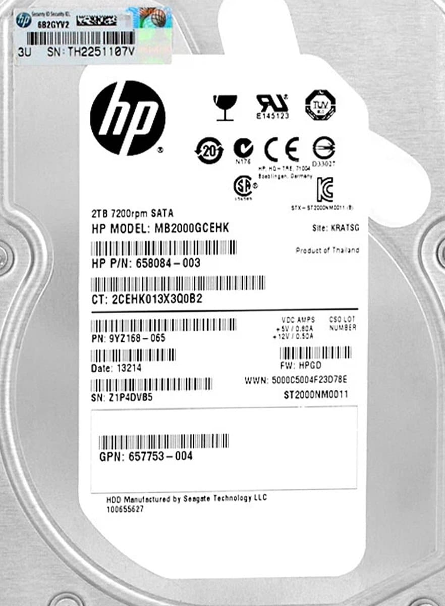 Жесткий диск HP 2Tb 7200 SATAIII 3.5" HDD 658084-003