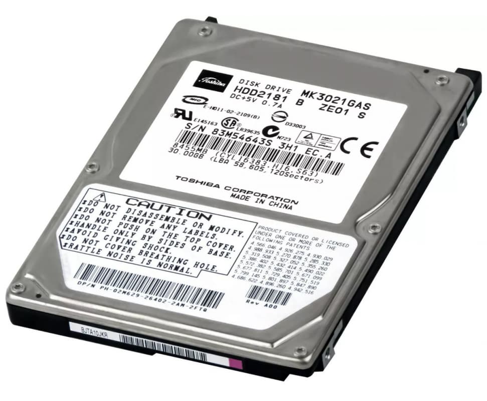 Жесткий диск Toshiba HD2181 30Gb 4200 IDE 2,5" HDD