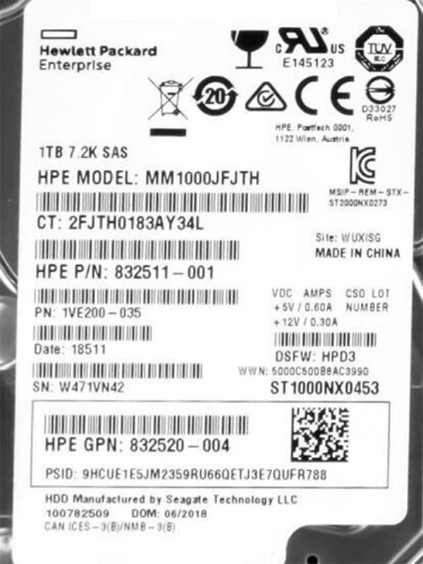 Жесткий диск HP 1VE200-035 1Tb 7200 SAS 2,5" HDD