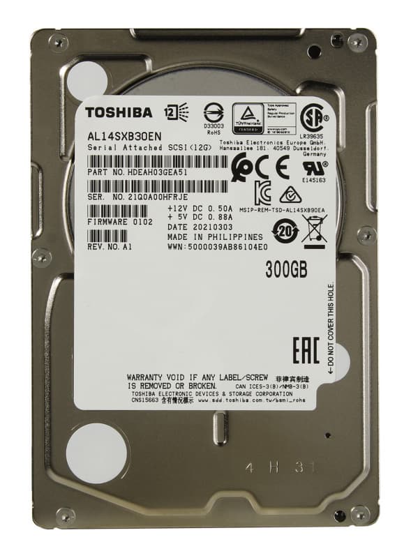 Жесткий диск Toshiba AL14SXB30EN 300Gb 15000 SAS 2,5" HDD