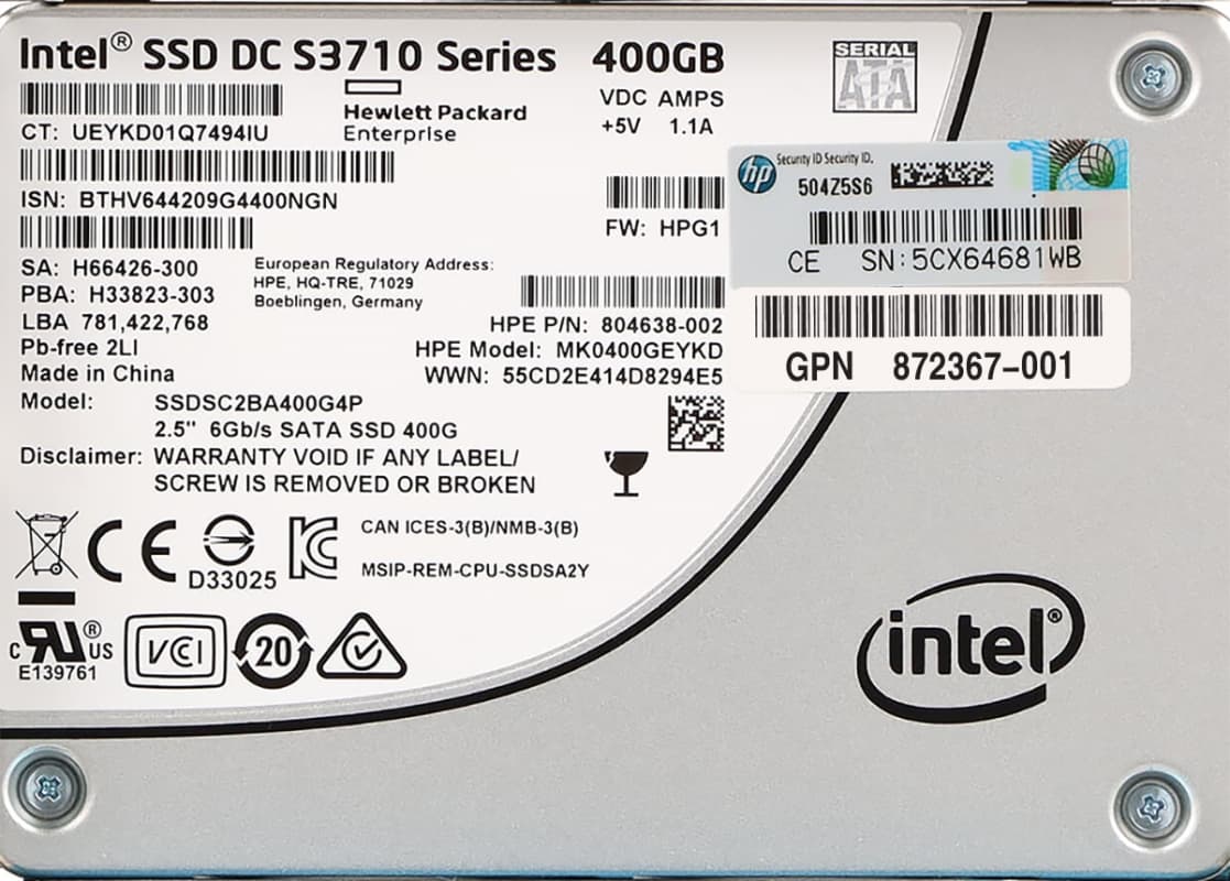 Жесткий диск HP 872367-001 400Gb SATAII 2.5" SSD