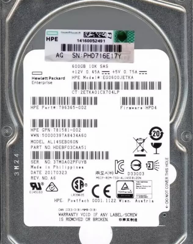 Жесткий диск HP 796365-002 600Gb 10000 SAS 2,5" HDD