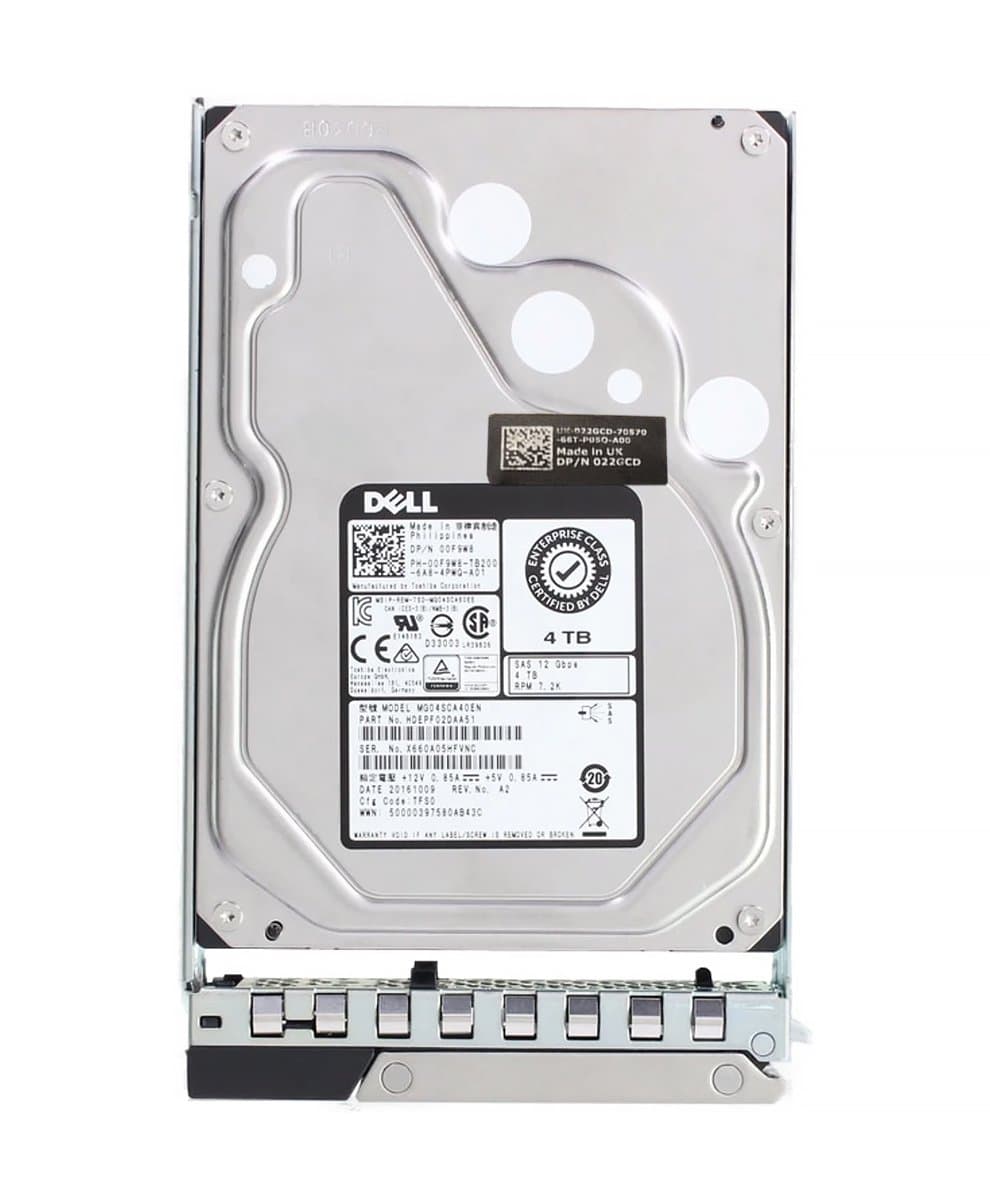 Жесткий диск Dell 4TB 7200 SAS 3.5" HDD 00F9W8