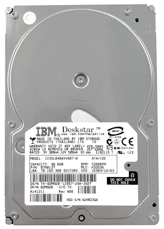 Жесткий диск Dell IC35L040AVVA07-0 40Gb IDE 3,5"HDD