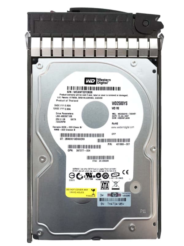 Жесткий диск HP 397377-004 250Gb  SATA 3,5" HDD