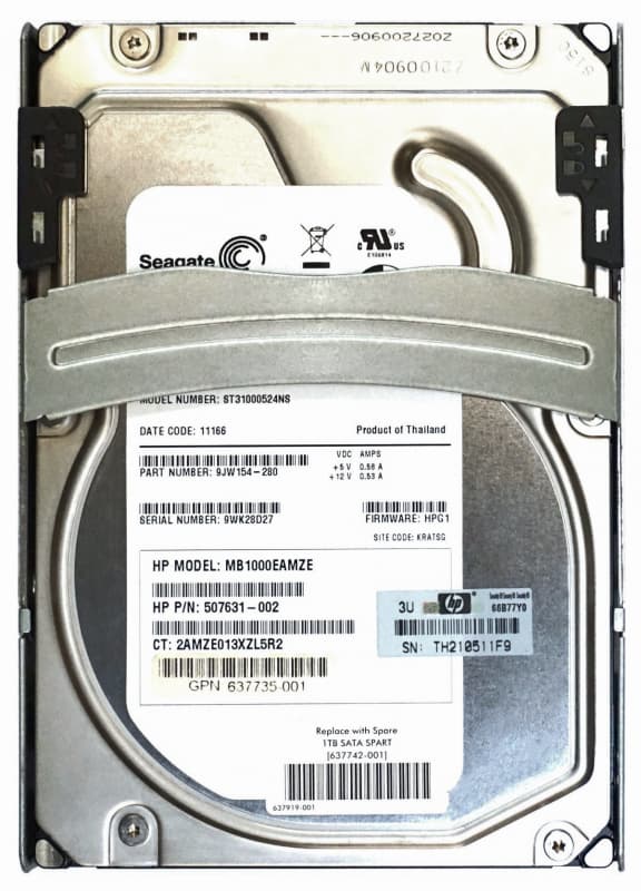 Жесткий диск HP 637742-001 1Tb 7200 SATAII 3,5" HDD