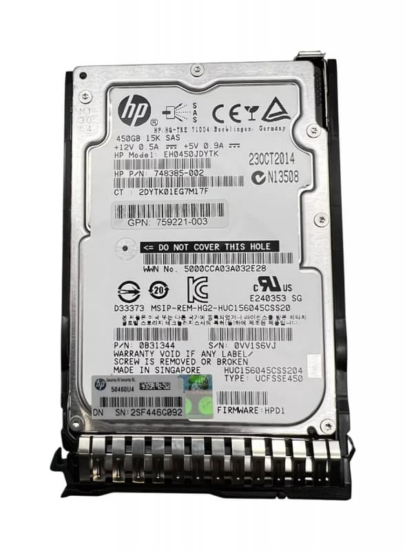 Жесткий диск HP 0B31344 450Gb 15000 SAS 2,5" HDD