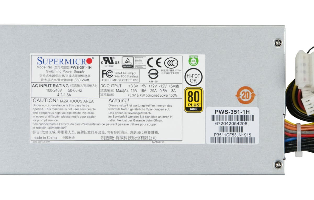 Блок Питания SuperMicro 672042054206 350W