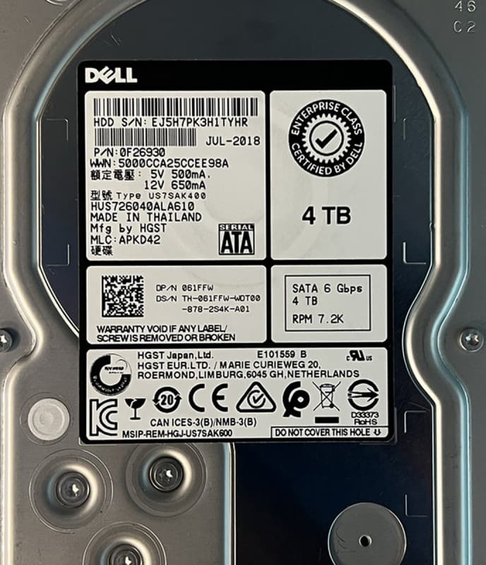 Жесткий диск Dell 0F26930 4Tb 7200 SATAIII 3,5" HDD