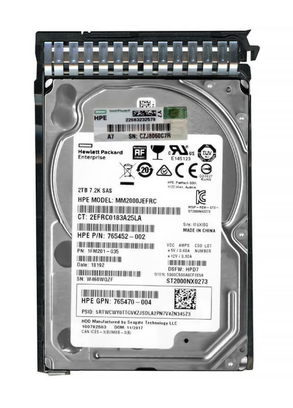 Жесткий диск HP MM2000JEFRC 2Tb 7200 SAS 2,5" HDD