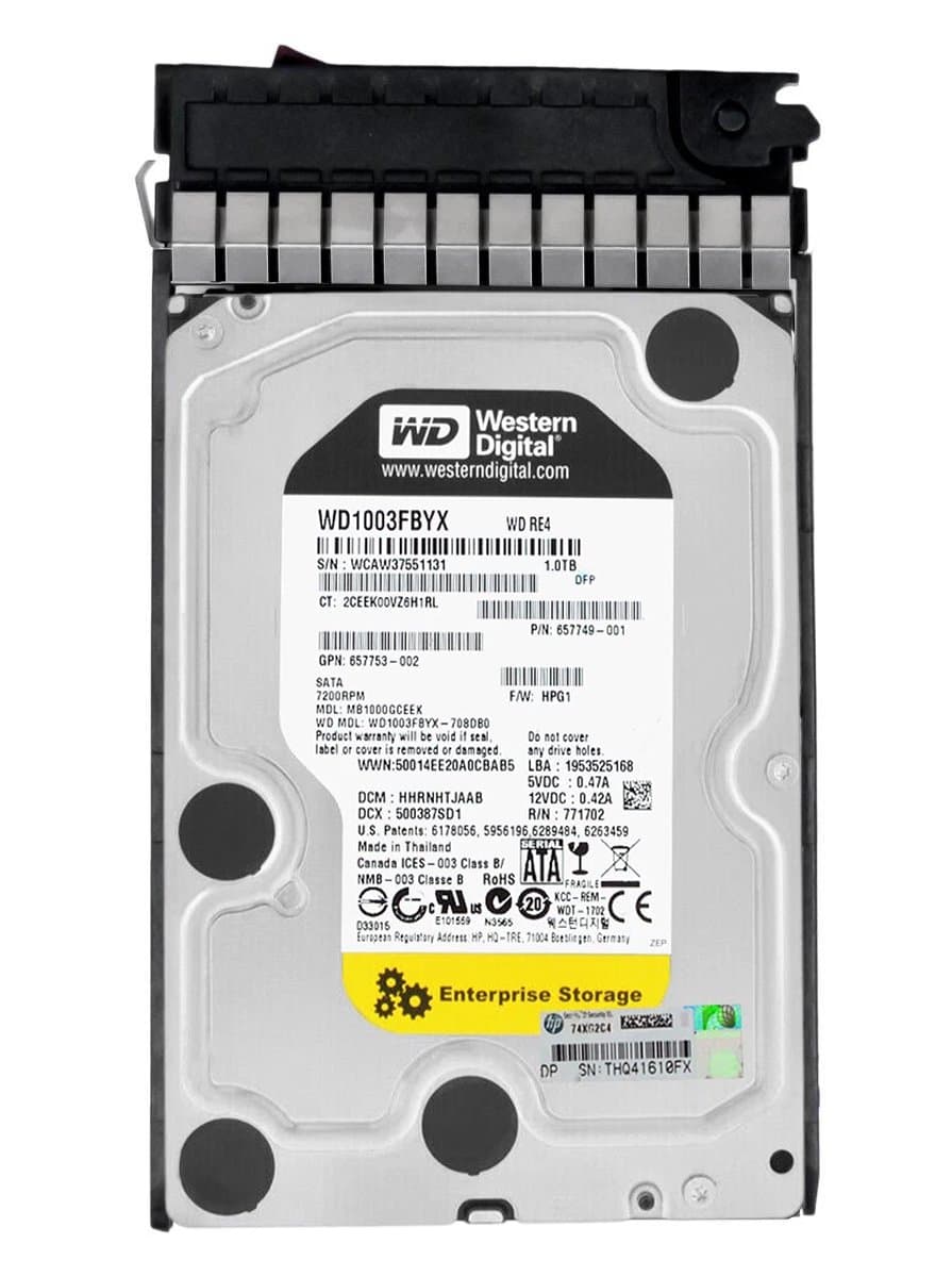 Жесткий диск HP 1Tb 7200 SATAIII 3.5" HDD 657753-002