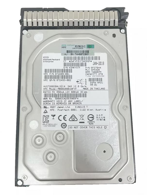 Жесткий диск HP 872493-002 2Tb 7200 SAS 3,5" HDD