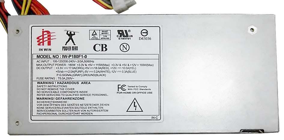 Блок питания InWin IW-P180F1-0 180W