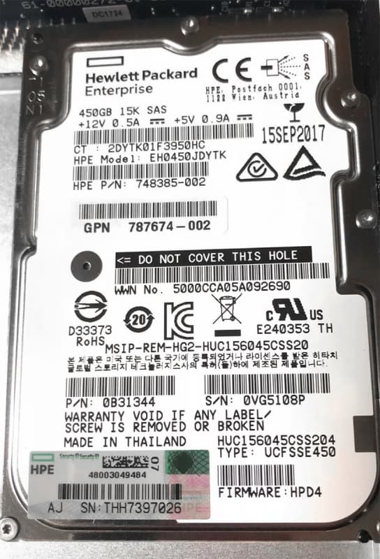 Жесткий диск HP 787655-001 450Gb MSA 15000 SAS 2,5" HDD