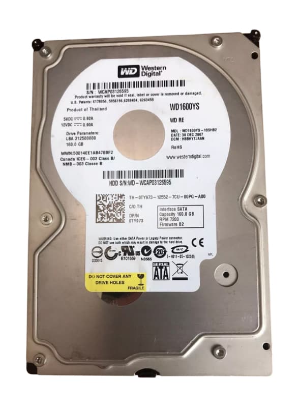 Жесткий диск Dell WD1600YS-18SHB2 160Gb  SATAII 3,5" HDD