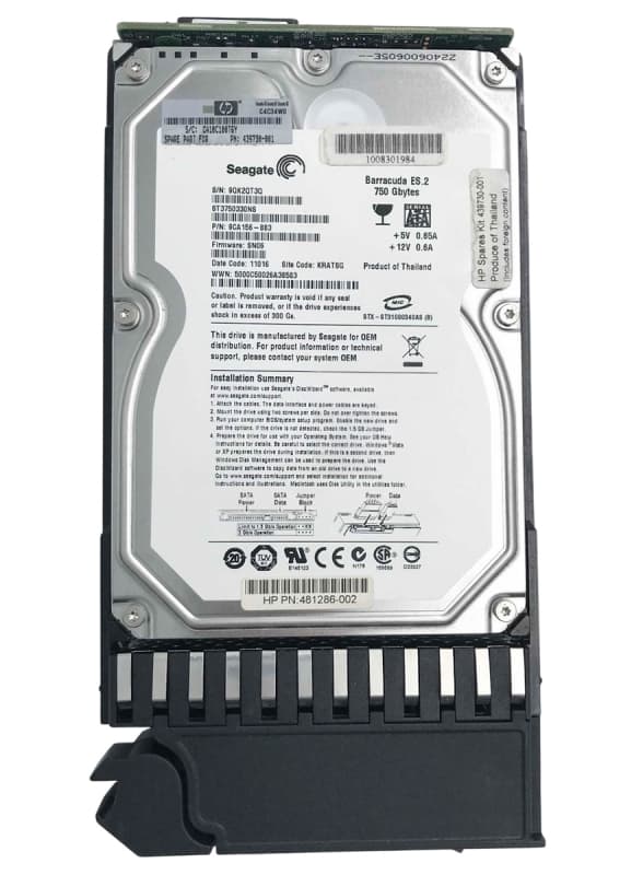 Жесткий диск HP 481286-002 750Gb SATAII 3,5" HDD