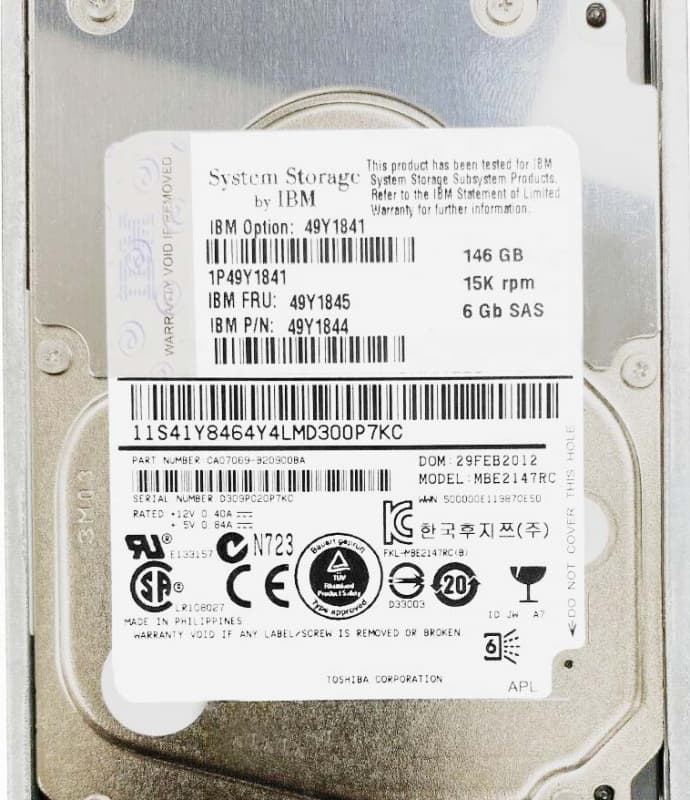 Жесткий диск IBM 49Y1841 146Gb  SAS 2,5" HDD